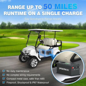 spiderway golf cart lithium battery, 48v 105ah, lithium cart